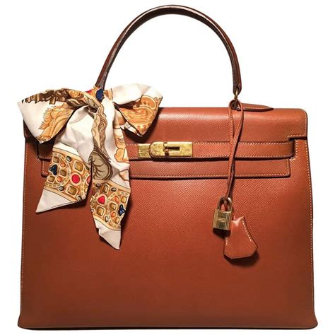 vintage hermes kelly tan|Hermes kelly leather bag.